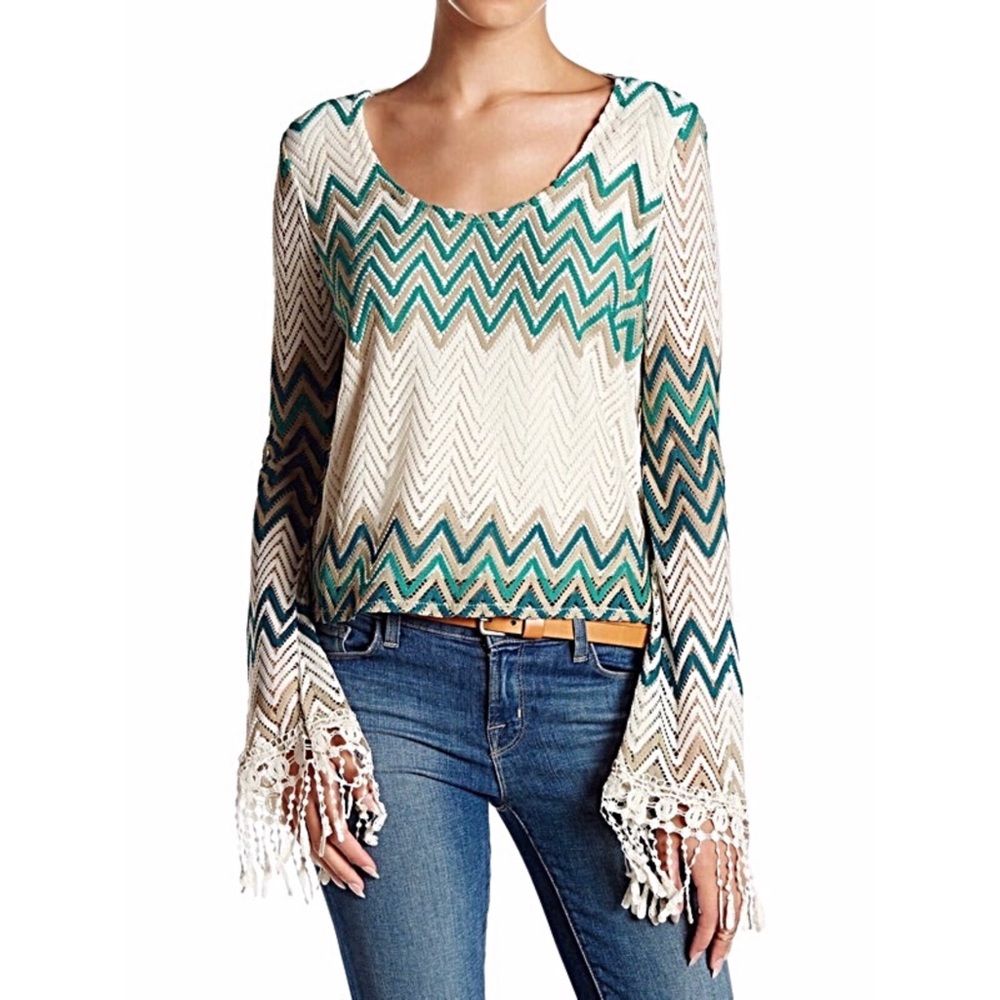 Chevron Lace Top